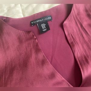 Dressy Blouse - Burgundy - Medium - Long Sleeve